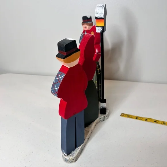 Vintage Christmas Caroling Wooden Victorian Style Figurine Handcrafted Painted - Picture 10 of 10